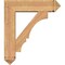 Ekena Millwork Balboa Arts and Crafts Smooth Bracket w/ Offset Brace, Western Red Cedar, 7 1/2"W x 28"D x 32"H BKT0806X28X32BOA03SWR - alternate 2